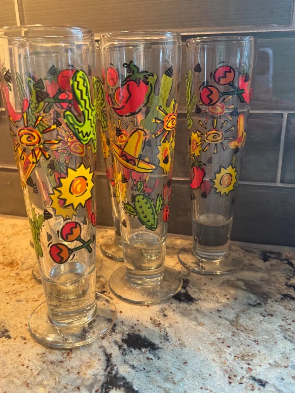 Set of 6 Libbey Southwestern beer / cocktail glasses